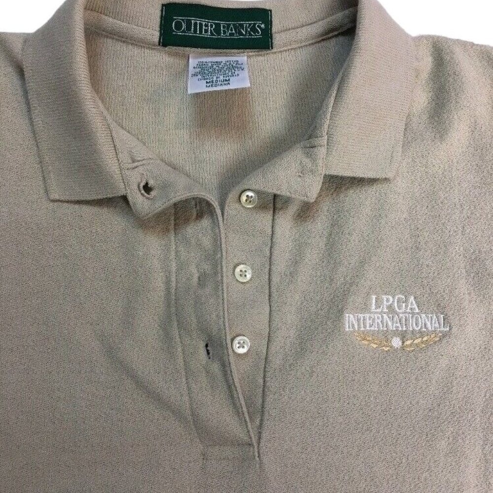 Sleeveless Golf Shirt LPGA International Outer Banks Medium Beige u - Picture 3 of 6